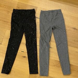 GAP Kids Sparkle Leggings - Black and Gray like new
